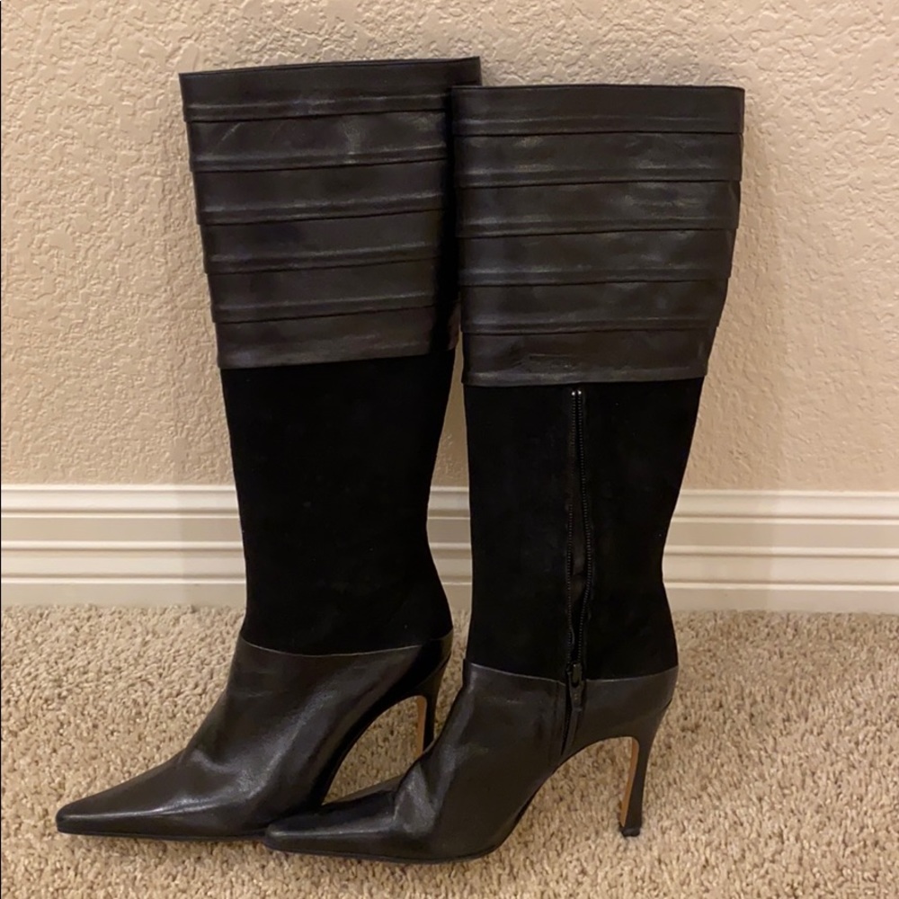 Rickard Shah knee high leather boots New in 36